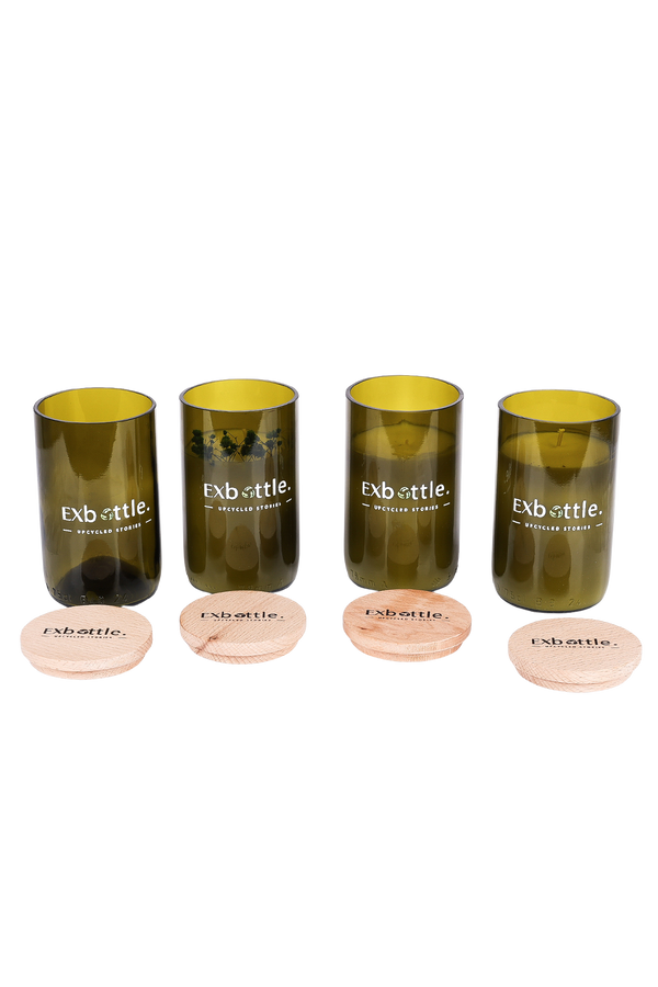Exbottle Straight-Cut Upcycled Quartet Set
